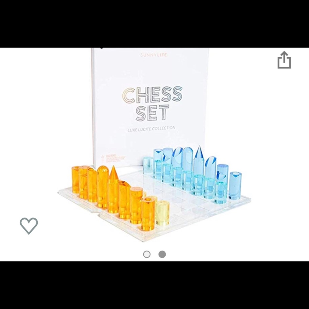 Sunnylife lucite chess set